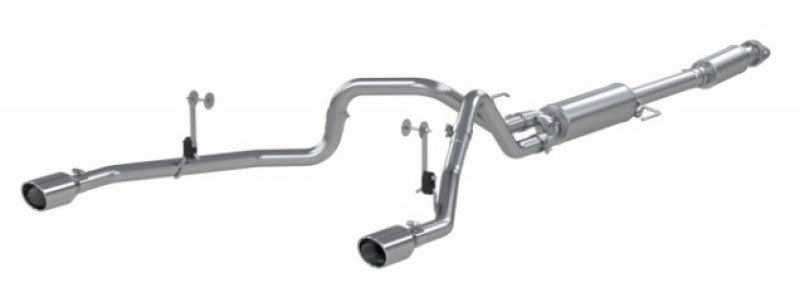 MBRP 2021+ F-150 2.7L/ 3.5L Ecoboost, 5.0L 3in Cat Back 2.5in Dual Split Rear - Aluminized Steel-SR1 Performance