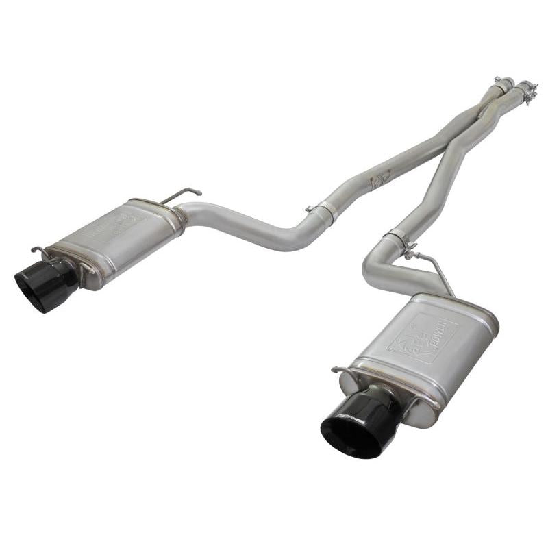 aFe Mach Force-Xp 3in CB Stainless Steel Dual Exhaust System w/ Black Tips 09-15 Cadillac CTS-V-SR1 Performance