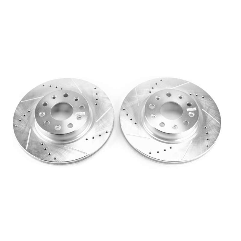 Power Stop 2018 Jeep Wrangler Front Evolution Drilled & Slotted Rotors - Pair-SR1 Performance