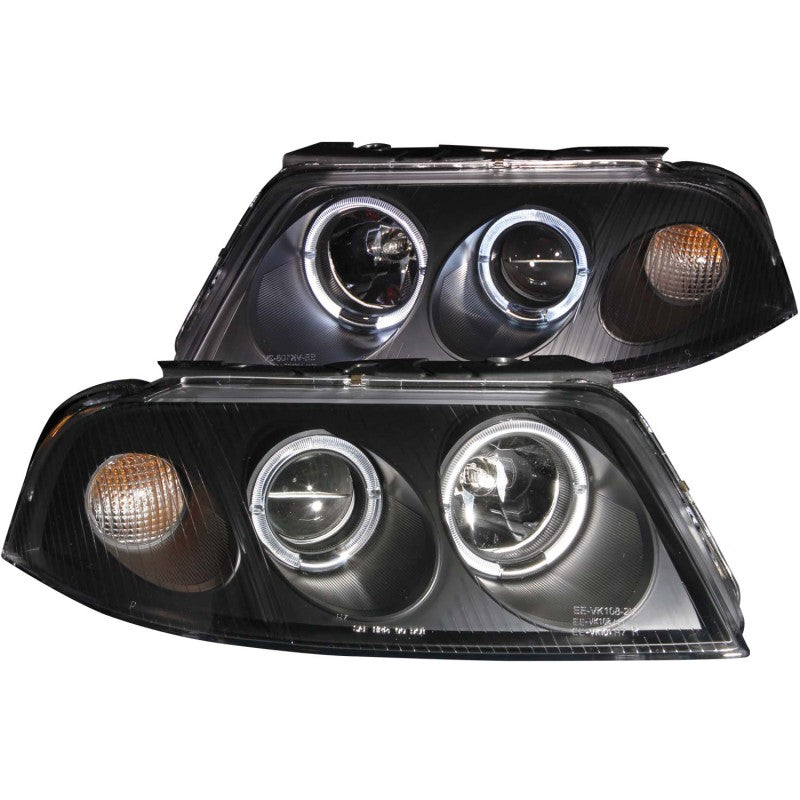 ANZO 2001-2005 Volkswagen Passat Projector Headlights w/ Halo Black-SR1 Performance