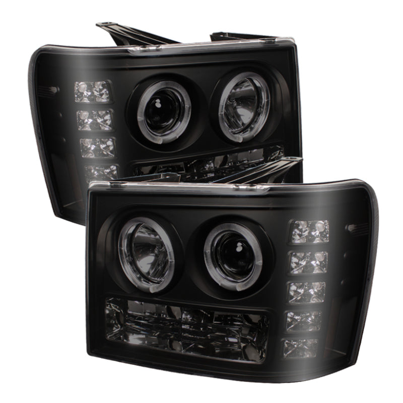 Spyder GMC Sierra 1500/2500 07-13 Projector Headlights LED Halo- LED Blk Smke PRO-YD-GS07-HL-BSM-SR1 Performance