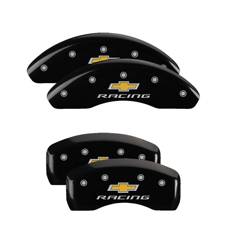 MGP 4 Caliper Covers Engraved Front & Rear Impala Black finish silver-SR1 Performance
