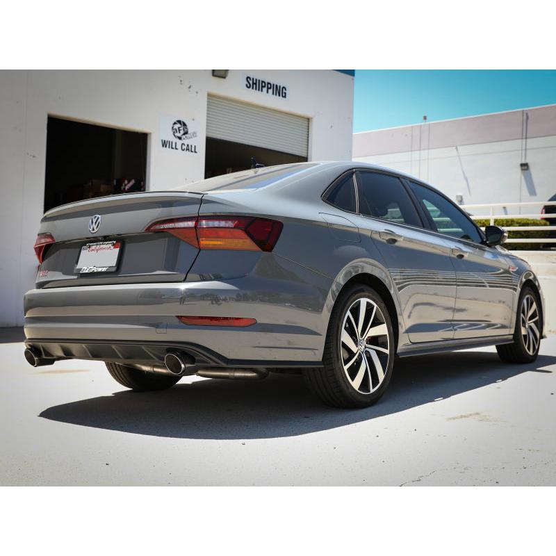 afe 19-21 VW Jetta GLI (MKVII) L4-2.0L (t) MACH Force-Xp 304 SS Cat-Back Exhaust System Carbon Tips-SR1 Performance