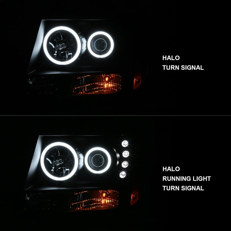 ANZO 2007-2013 Chevrolet Avalanche Projector Headlights w/ Halo Black (CCFL)-SR1 Performance