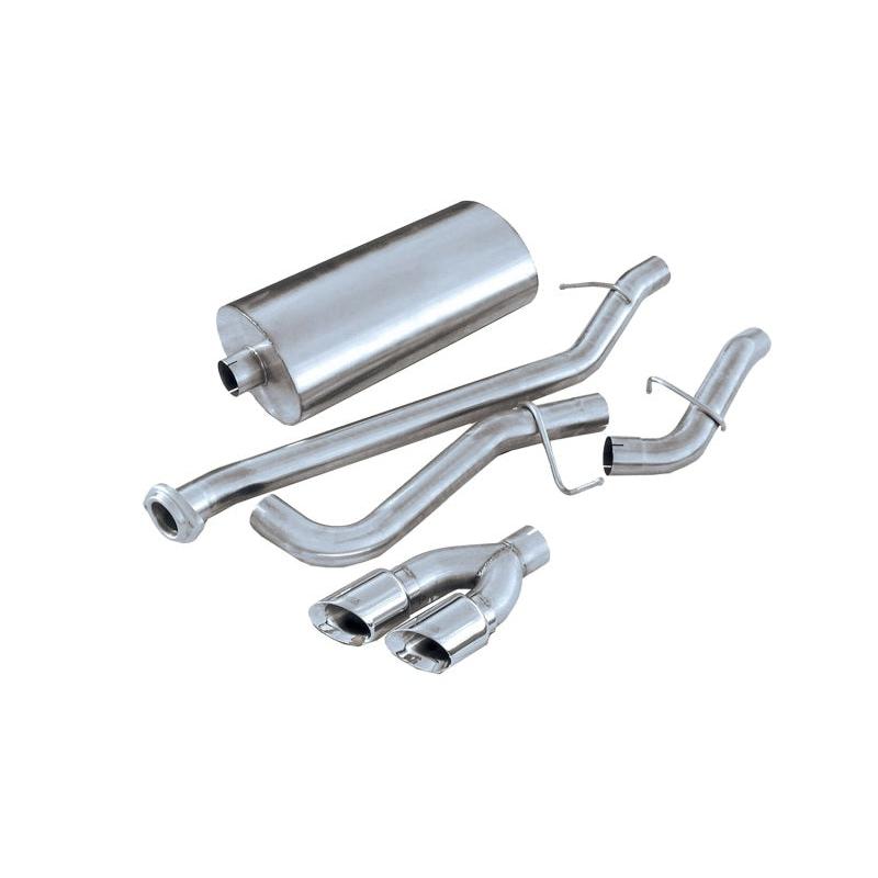 Corsa 1999-06 Chevrolet Silverado Reg. Cab/Short Bed 1500 4.8L V8 Polished Touring Cat-Back Exhaust-SR1 Performance