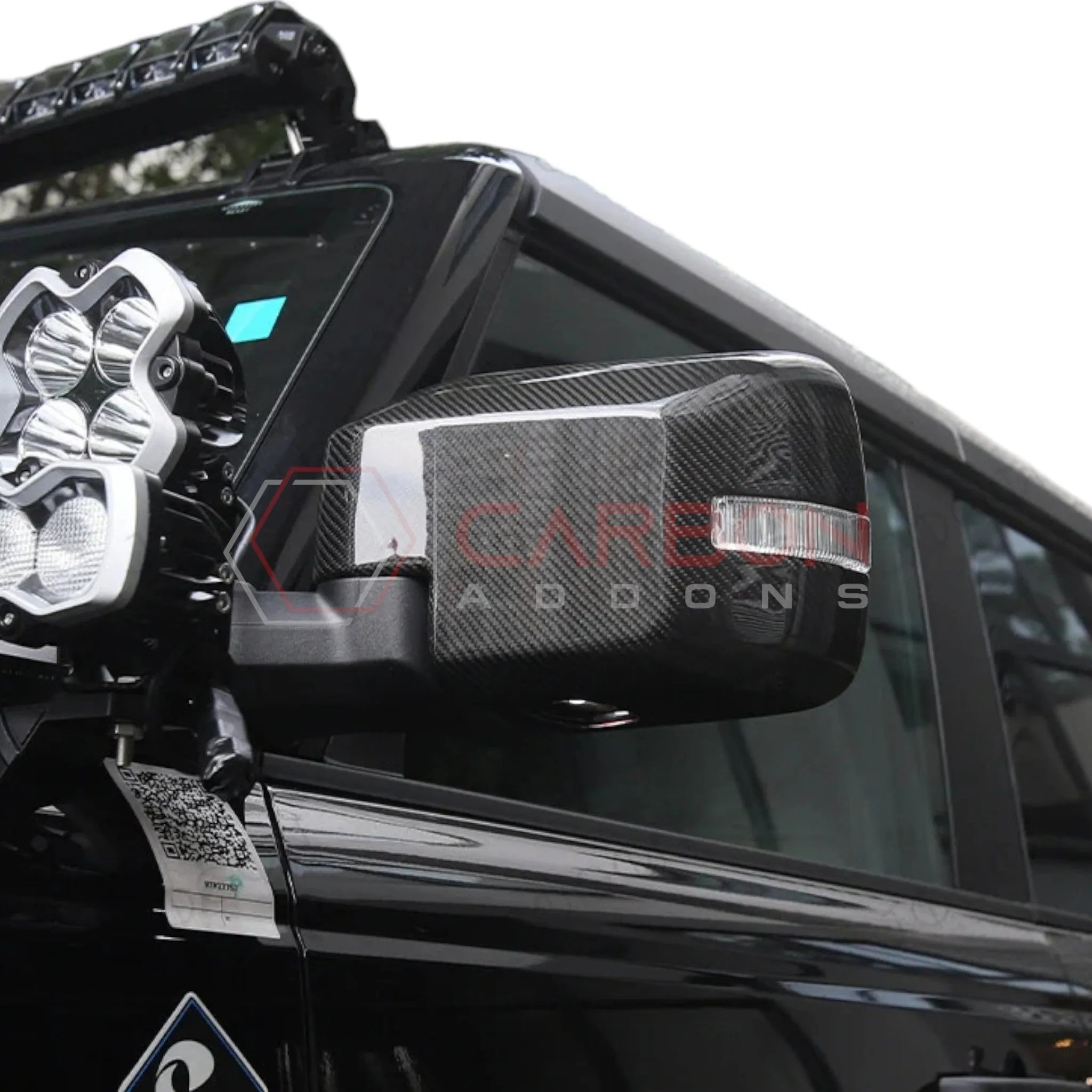 2021+ Bronco Real Carbon Fiber Mirror Cap Cover with Turn Signal