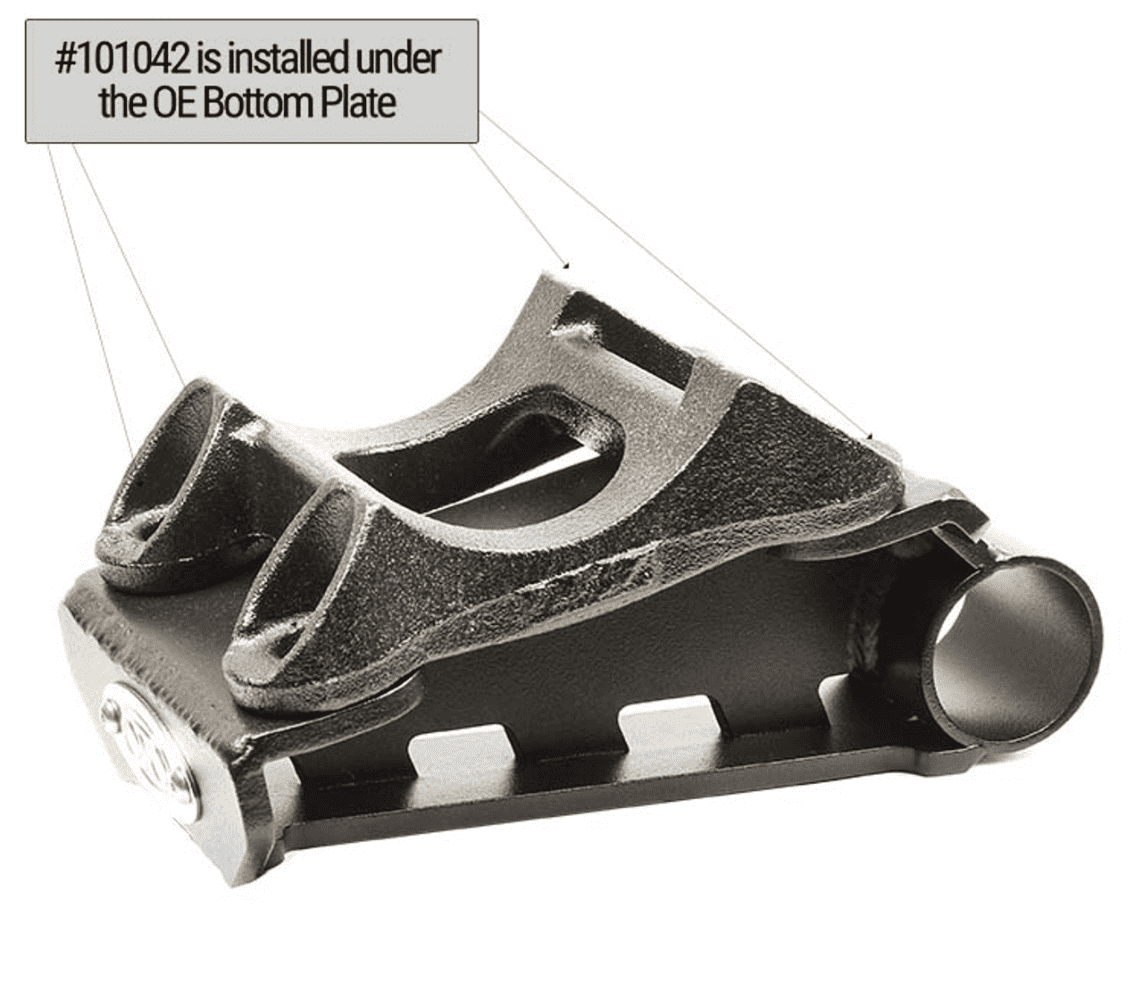 Diagram of an S&B Torxz/Traction Bar Under Axle Mount F350/450 DRW - S&B