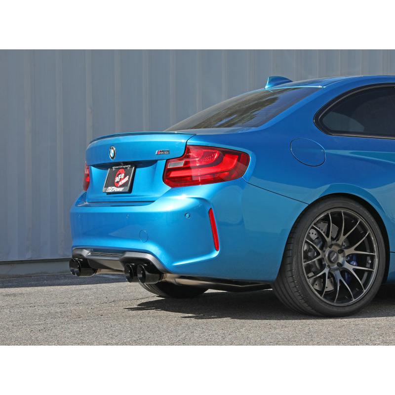 aFe 16-18 BMW M2 L6-3.0L MACH Force-Xp 3in to 2.5in 304 SS Cat-Back Exhaust System-Quad Black Tips-SR1 Performance