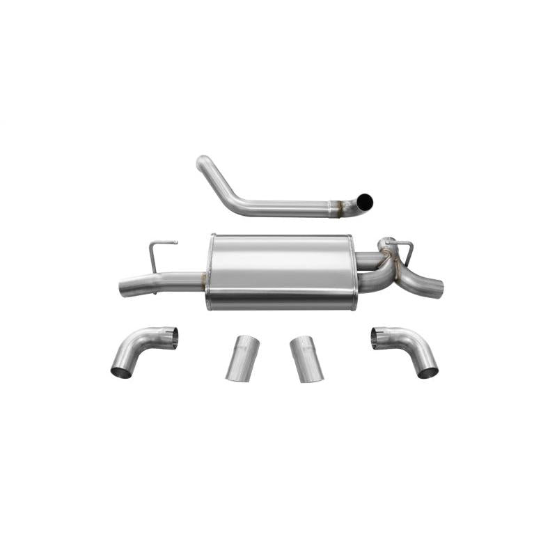Corsa 2018-2024 Jeep Wrangler JL 2.5in Dual Rear Turn Down Exit Sport Axle-Back Exhaust-SR1 Performance