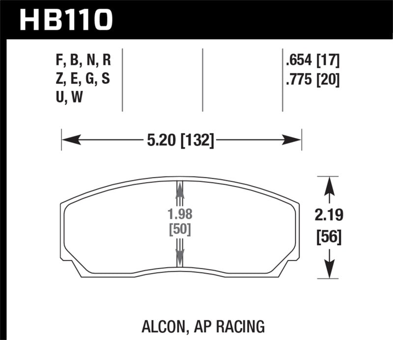 Hawk AP CP3307 / CP5040-5S4 / CP5200 (SC250) Caliper DTC-60 Race Brake Pads-SR1 Performance