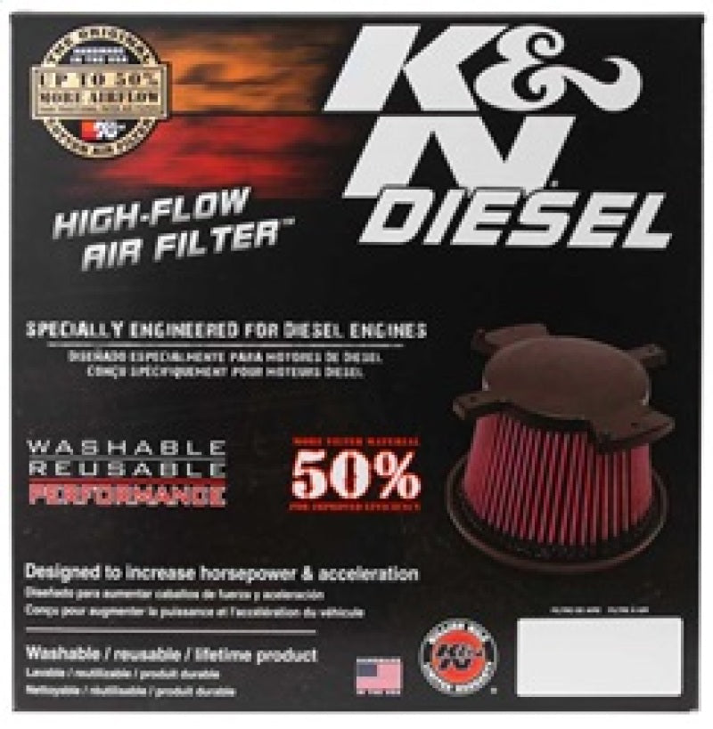 K&N 07 Dodge Ram 2500/3500 6.7L-L6 DSL Drop In Air Filter-SR1 Performance