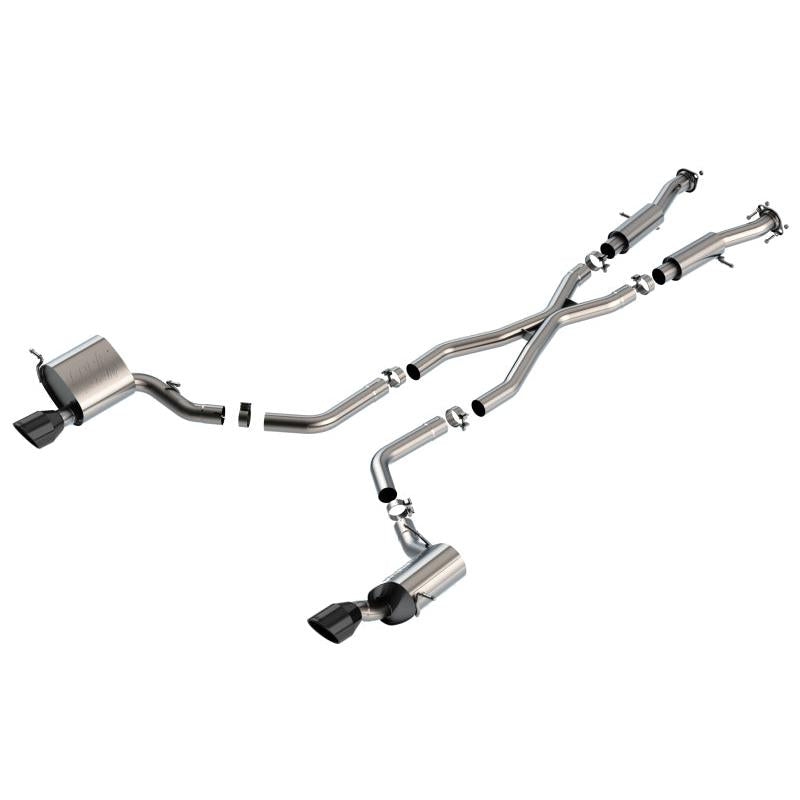 Borla 15-21 Jeep Grand Cherokee SRT 6.4L V8 AWD ATAK Cat-Back Exhaust System - Black Tips T-304SS-SR1 Performance