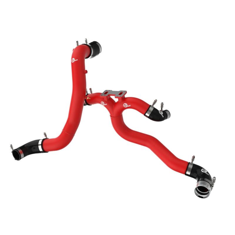 AFE 18-21 Kia Stinger V6-3.3L BladeRunner Alum Hot/Cold Charge Pipe Kit Red-SR1 Performance