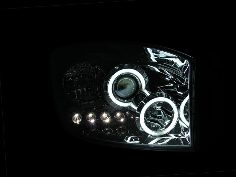 ANZO 2006-2008 Dodge Ram 1500 Projector Headlights w/ Halo Chrome (CCFL)-SR1 Performance