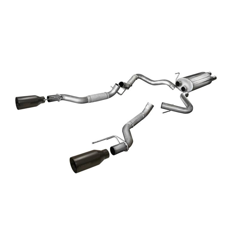 Corsa 2017-2020 Ford F-150 Raptor 3.5L Sport Cat-Back Dual Rear Exit w/ 5in Matte Black Tip-SR1 Performance