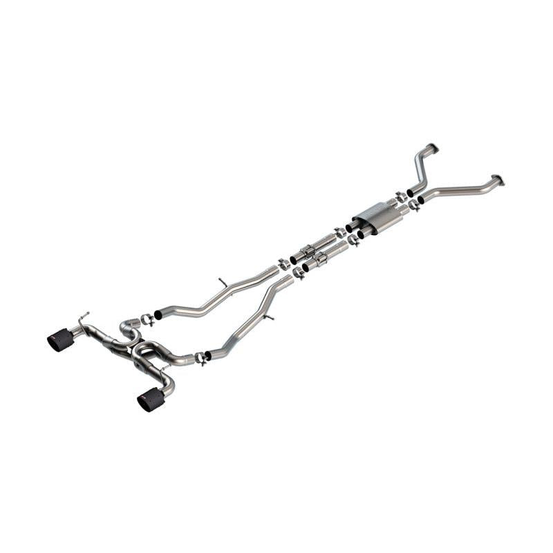 Borla 22-24 Nissan Z 2.5in ATAK Cat Back Exhaust 4.5in Tip - Carbon Fiber Black Anodized-SR1 Performance
