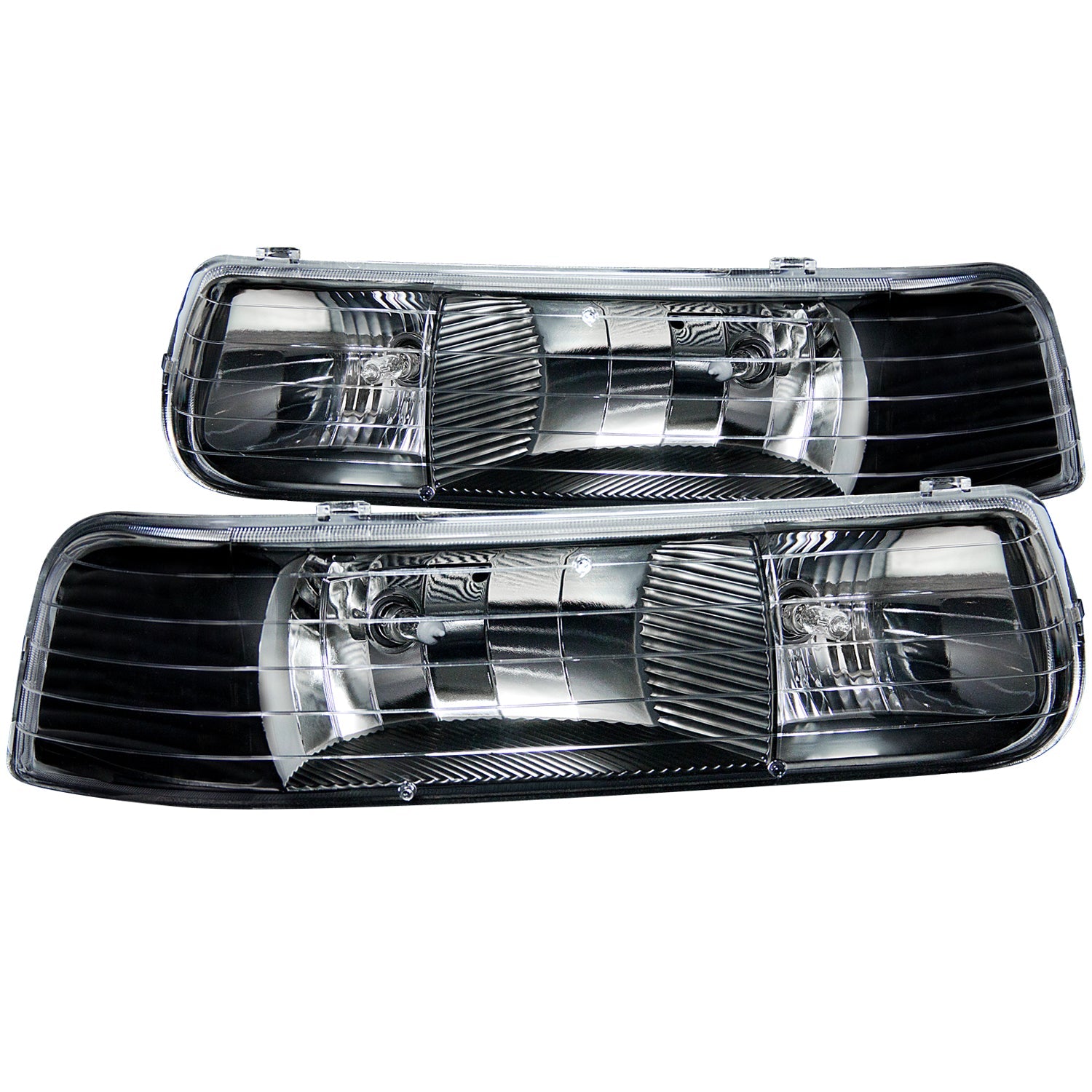 CHEVY SILVERADO 1500/2500 99-02 / 3500 01-02 / SUBURBAN/TAHOE 00-06 CRYSTAL HEADLIGHTS BLACK