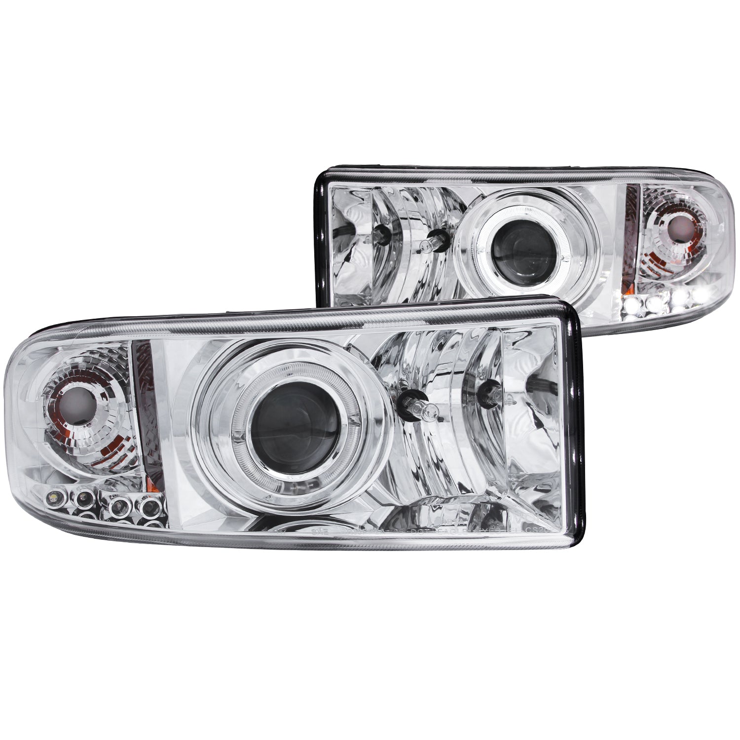 DODGE RAM 1500 94-01 / RAM 2500/3500 94-02 / RAM SPORT MODEL 94-98 PROJECTOR HALO HEADLIGHTS CHROME