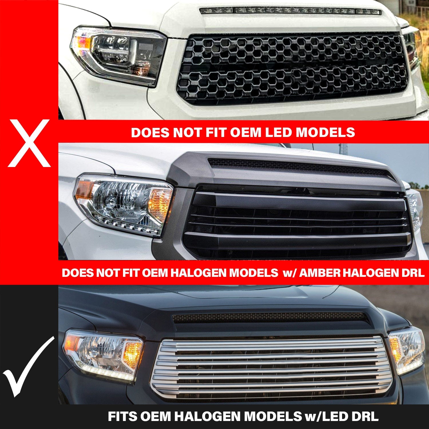 TOYOTA TUNDRA 14-21 LED CRYSTAL SWITCHBACK PLANK STYLE HEADLIGHTS BLACK (LED HIGH/LOW BEAM) (FOR OEM HALOGEN MODEL W/ LED DRL)