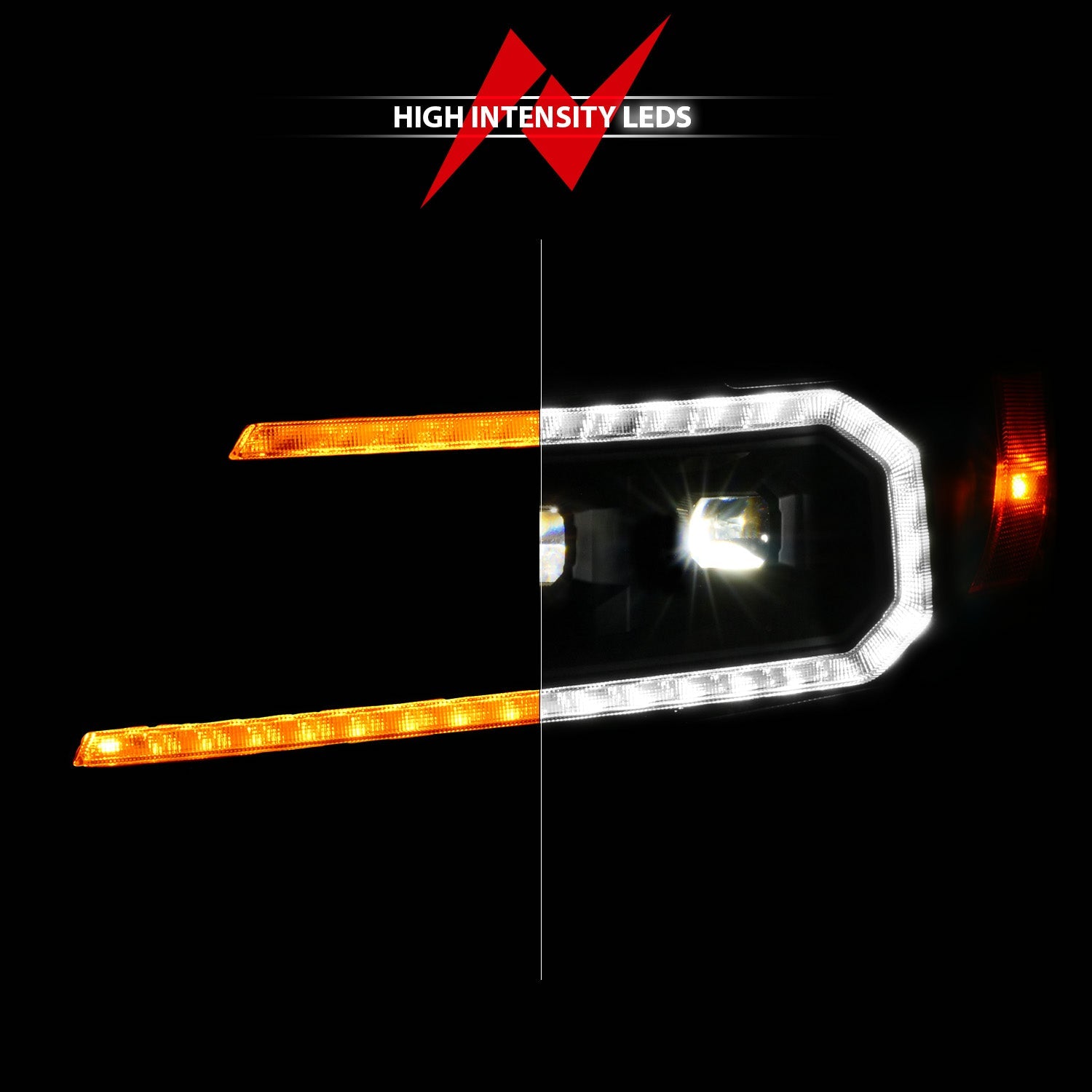 CHEVY COLORADO 15-22 FULL LED PROJECTOR HEADLIGHTS BLACK W/ DRL, INITIATION & SEQUENTIAL