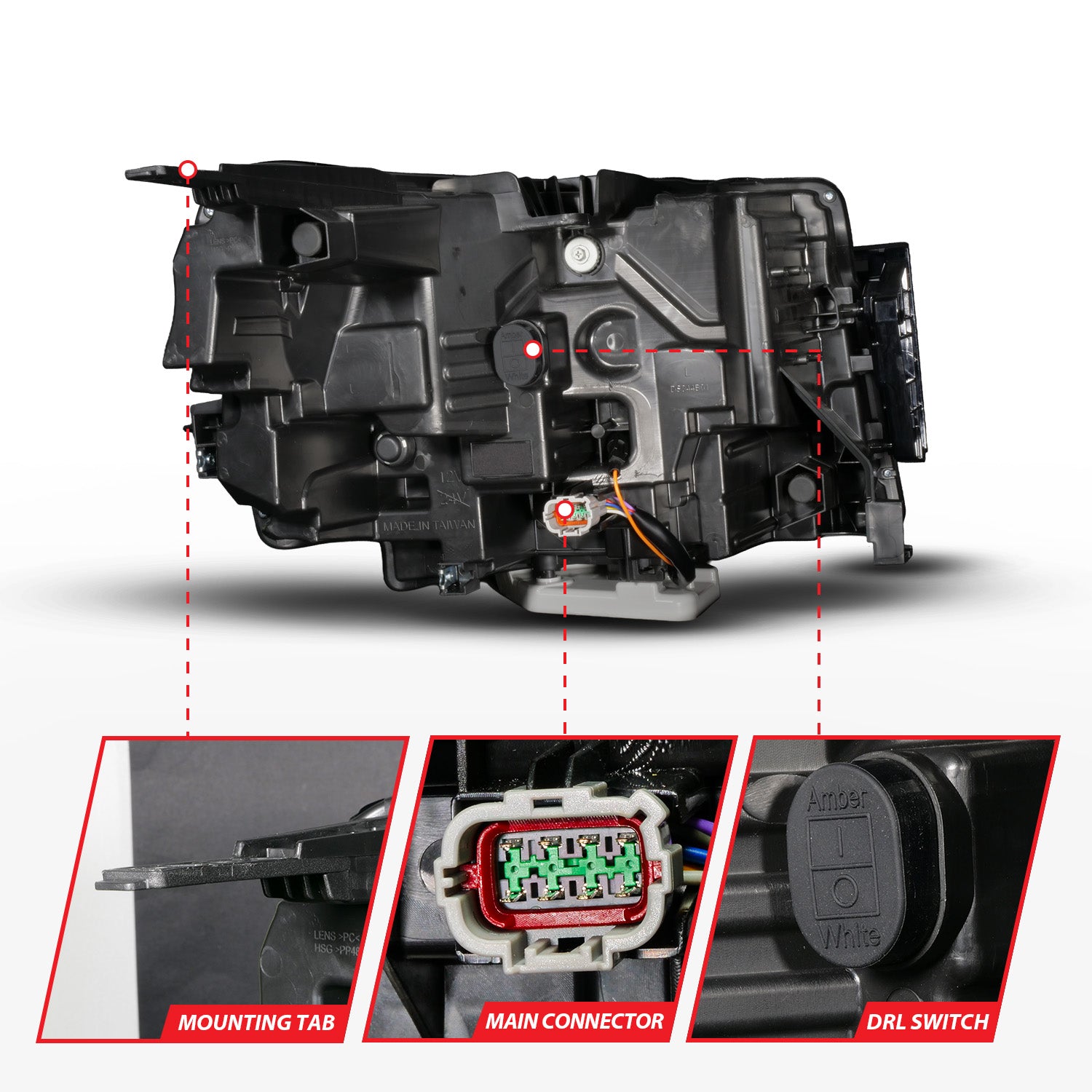 NISSAN FRONTIER 22-26 Z-SERIES FULL LED PROJECTOR HEADLIGHTS BLACK W/ DRL SWITCH & INITIATION