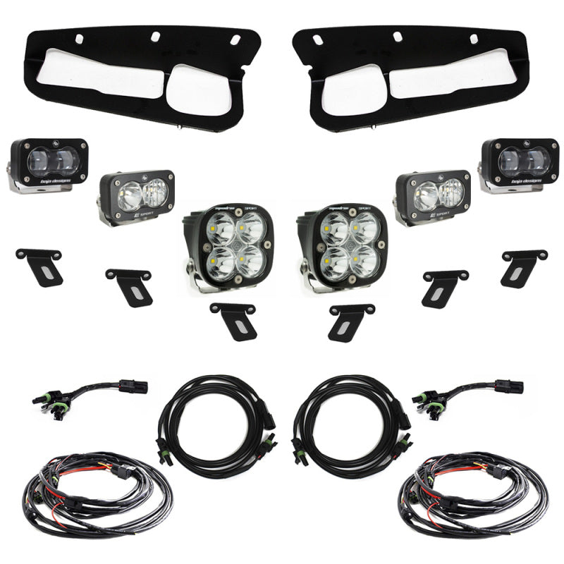 Baja Designs 21-22 Ford Bronco w/Steel Bumper S2 SAE Sportsmen Fog Pocket Light Kit - Clear-SR1 Performance