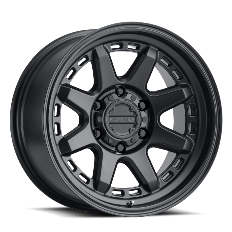 Raceline 947B Scout 20x9 Inch Satin Black Off-Road Wheel with 8x165.1 Bolt Pattern and 18mm Offset