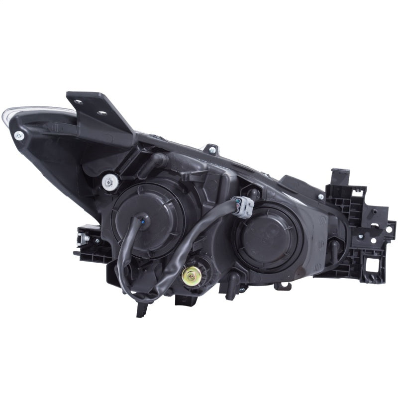 ANZO Projector Headlights With Halo Black w/Amber 14-17 Mazda 3-SR1 Performance
