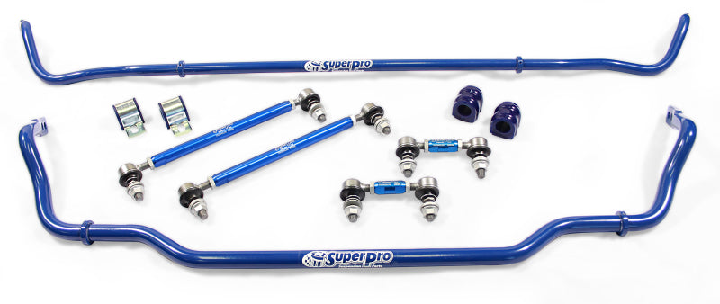 SuperPro 2018 Kia Stinger Base Front / Rear 24mm F/18mm R Adjustable Sway Bar and Link Set-SR1 Performance