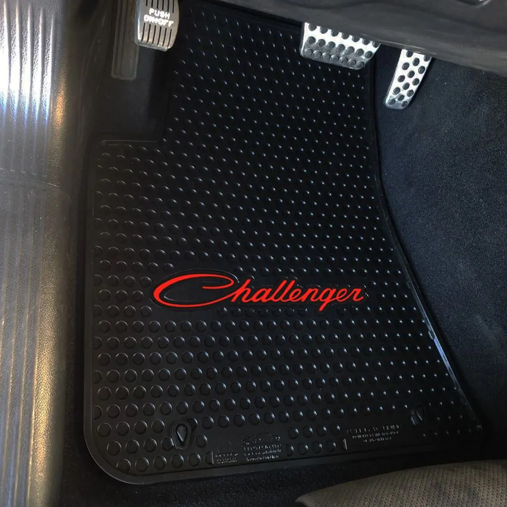 Lloyd Mats Custom-Fit All-Weather Rubber Mats for Challenger 2011-ON with Red Script Logo