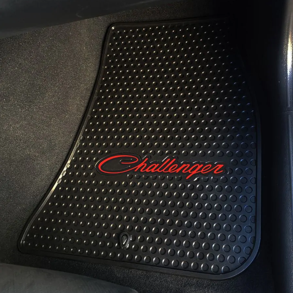 Lloyd Mats Custom-Fit All-Weather Rubber Mats for Challenger 2011-ON with Red Script Logo