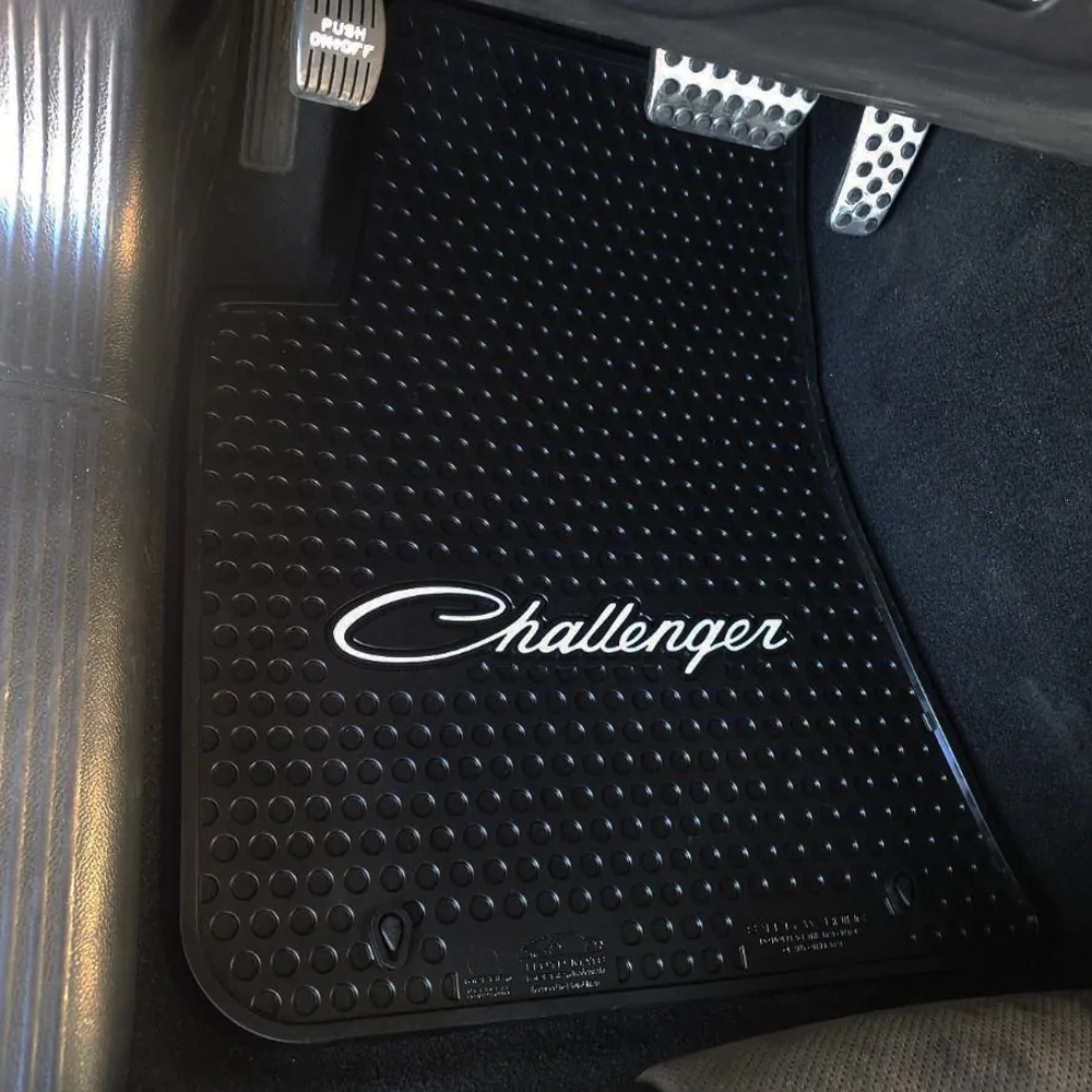 Lloyd Mats Custom-Fit All-Weather Rubber Mats for Challenger 2011-ON with Silver Script Logo
