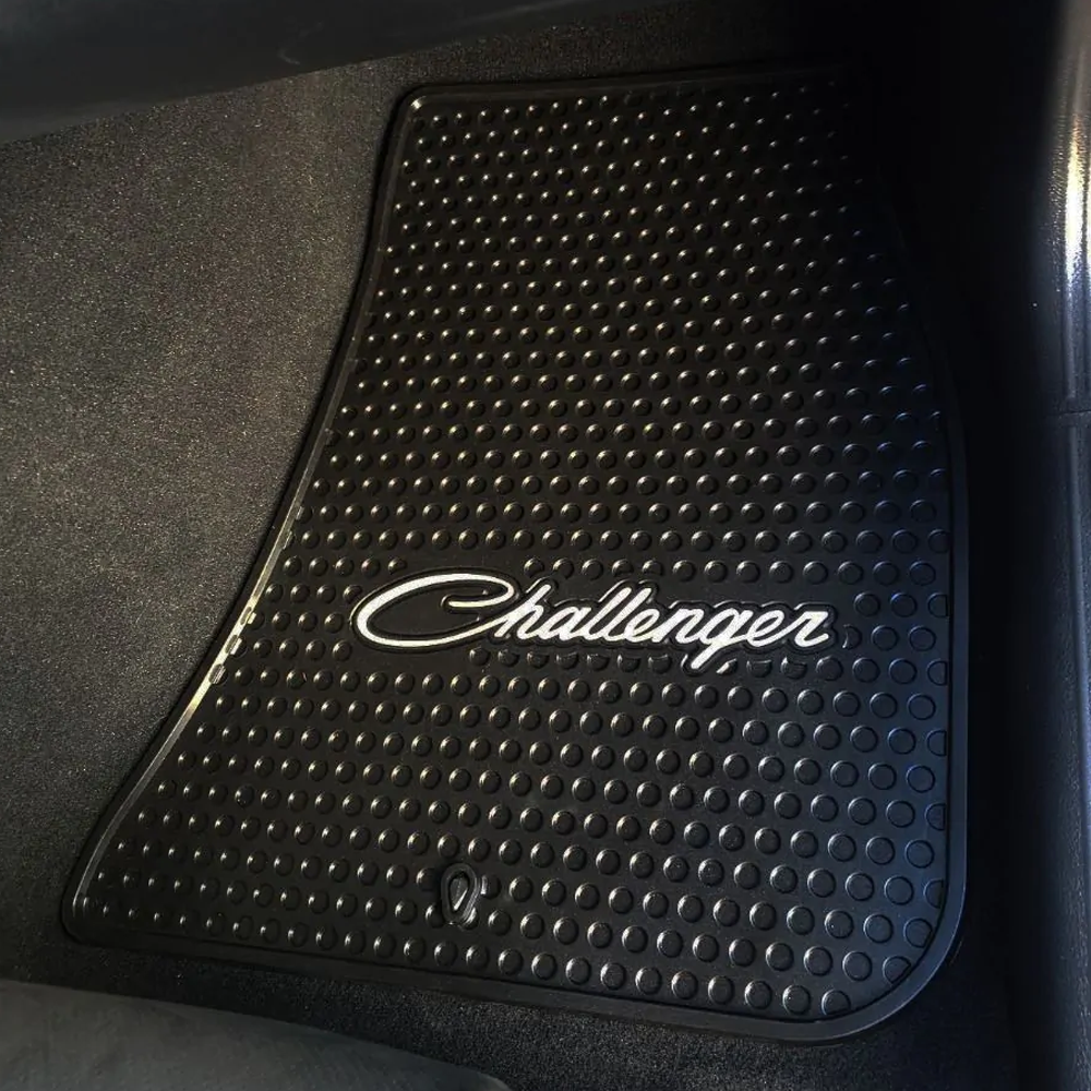Lloyd Mats Custom-Fit All-Weather Rubber Mats for Challenger 2011-ON with Silver Script Logo