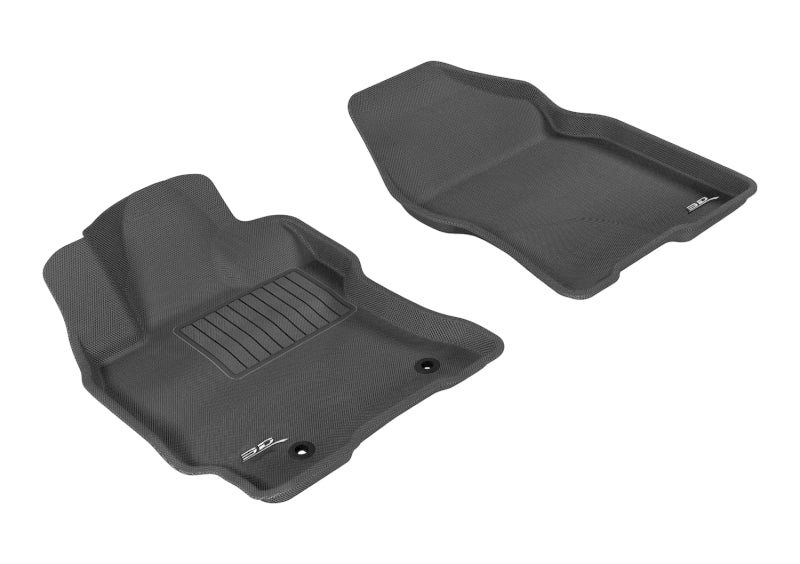 3D MAXpider 2004-2009 Toyota Prius Kagu 1st Row Floormat - Black-SR1 Performance