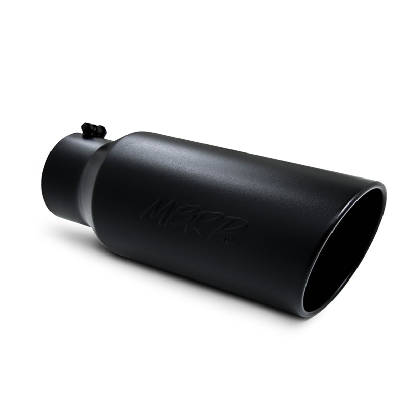 MBRP Universal Tip 7in O.D. Rolled End 5in inlet 18in length Black-SR1 Performance