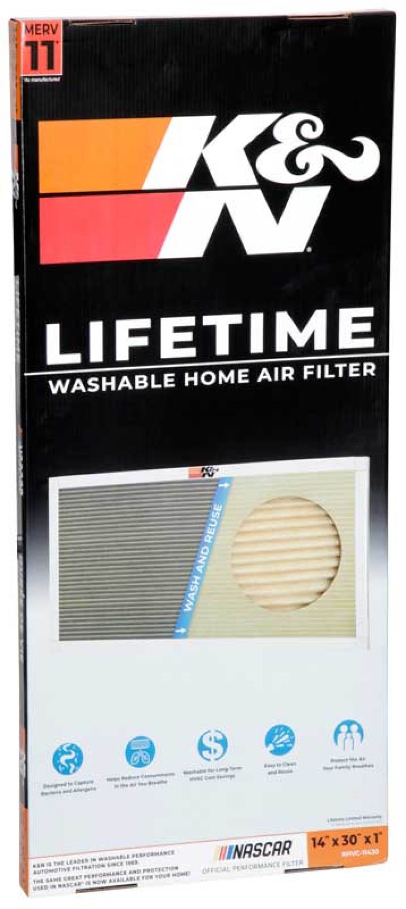K&N HVAC Filter - 14 x 30 x 1-SR1 Performance