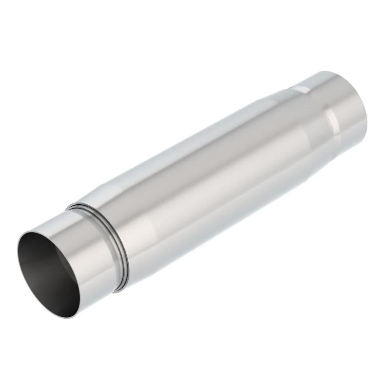 Borla CrateMuffler Resonator Option 3in Center/Center 3.5in Round x 10in - Null Sound Center/Center-SR1 Performance