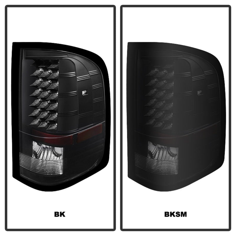 Xtune Chevy Silverado 07-13 LED Tail Lights Black Smoke ALT-JH-CS07-LED-BKSM-SR1 Performance