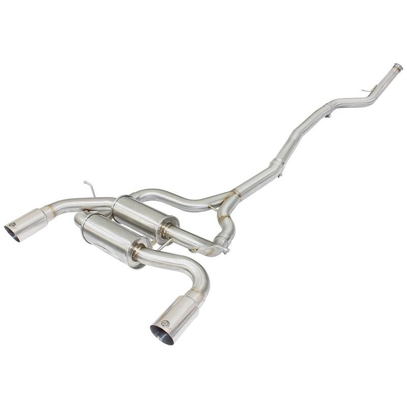 aFe MACHForce XP SS-304 Polish Tip 2.5in Dia Cat Back Exhaust 12-14 BMW 335i (F30) 3.0L (t)-SR1 Performance