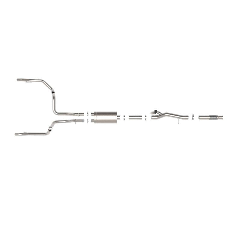 aFe Gemini XV 4in to Dual 3in 304 SS Cat-Back Exhaust w/ Cutout 19-21 GM Silverado/Sierra V8-6.2L-SR1 Performance