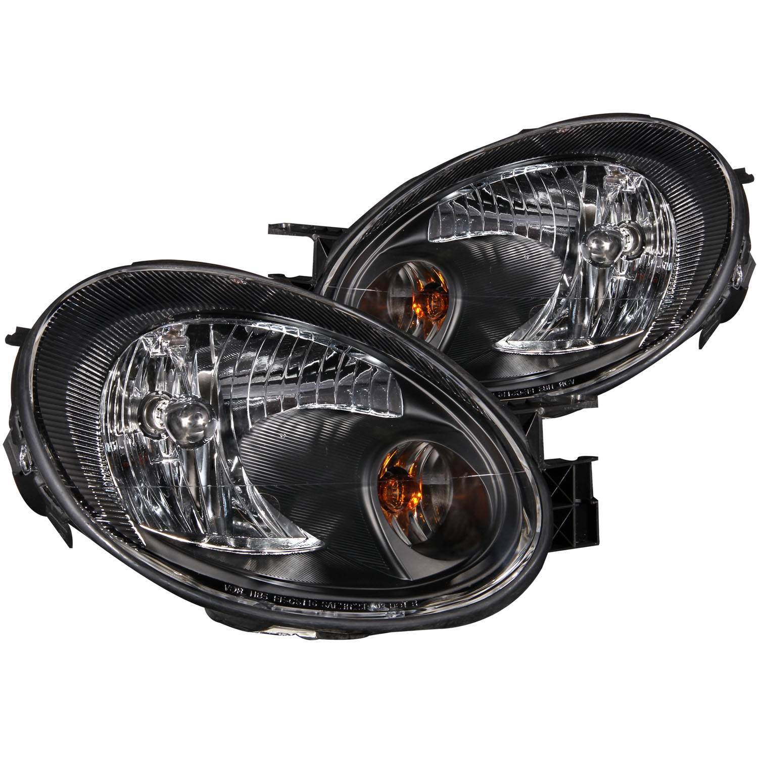 DODGE NEON 03-05 CRYSTAL HEADLIGHTS BLACK