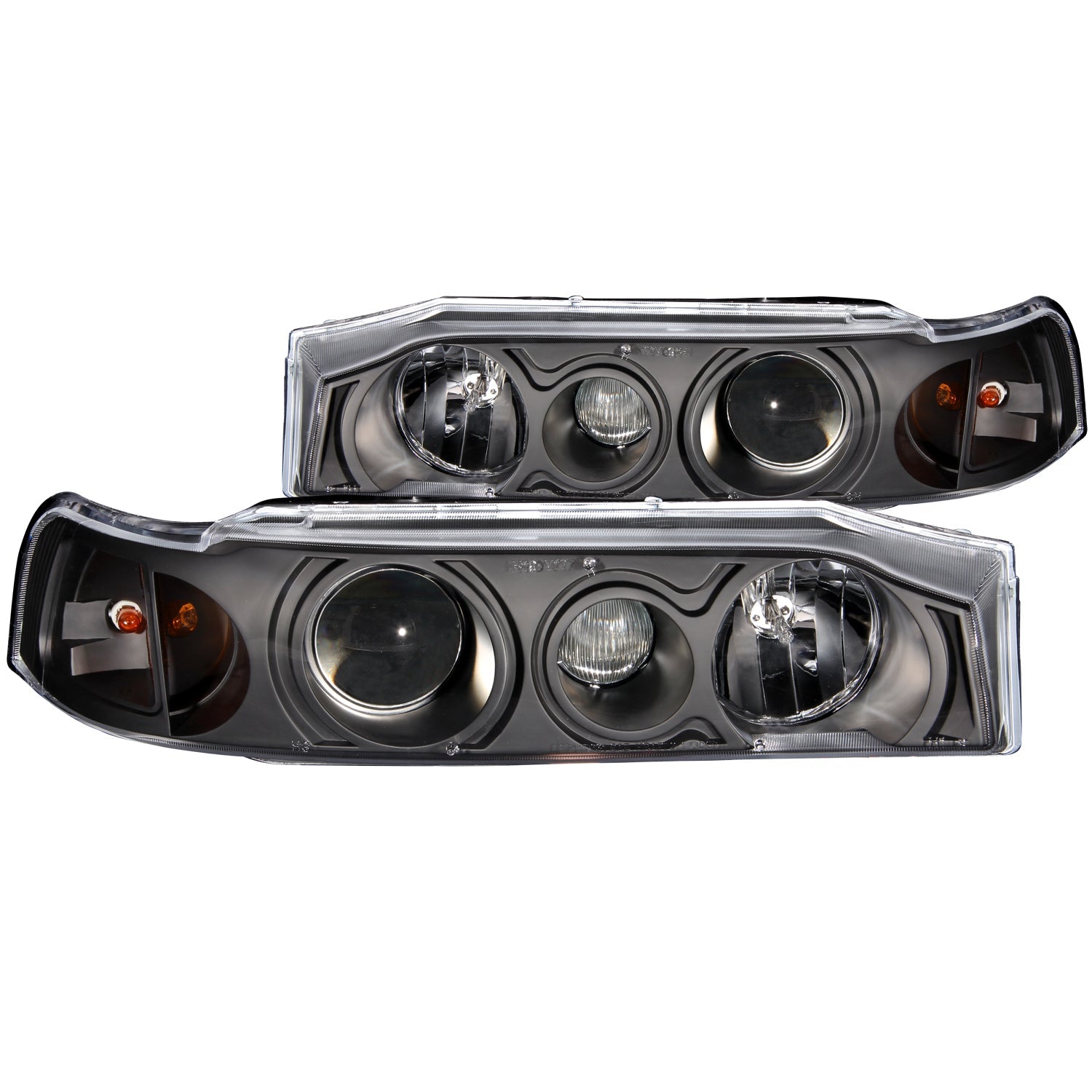 HONDA ACCORD 90-93 PROJECTOR HEADLIGHTS BLACK CLEAR