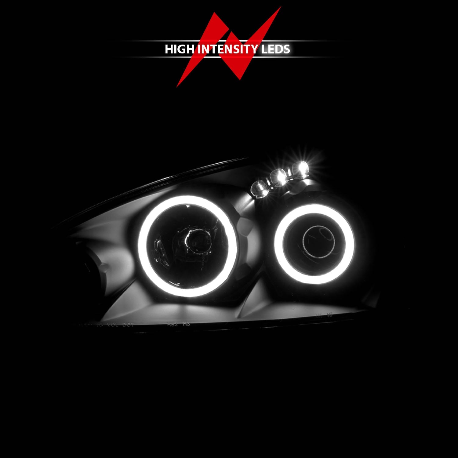 ACURA RSX 05-06 PROJECTOR HALO HEADLIGHTS BLACK W/ RX HALO