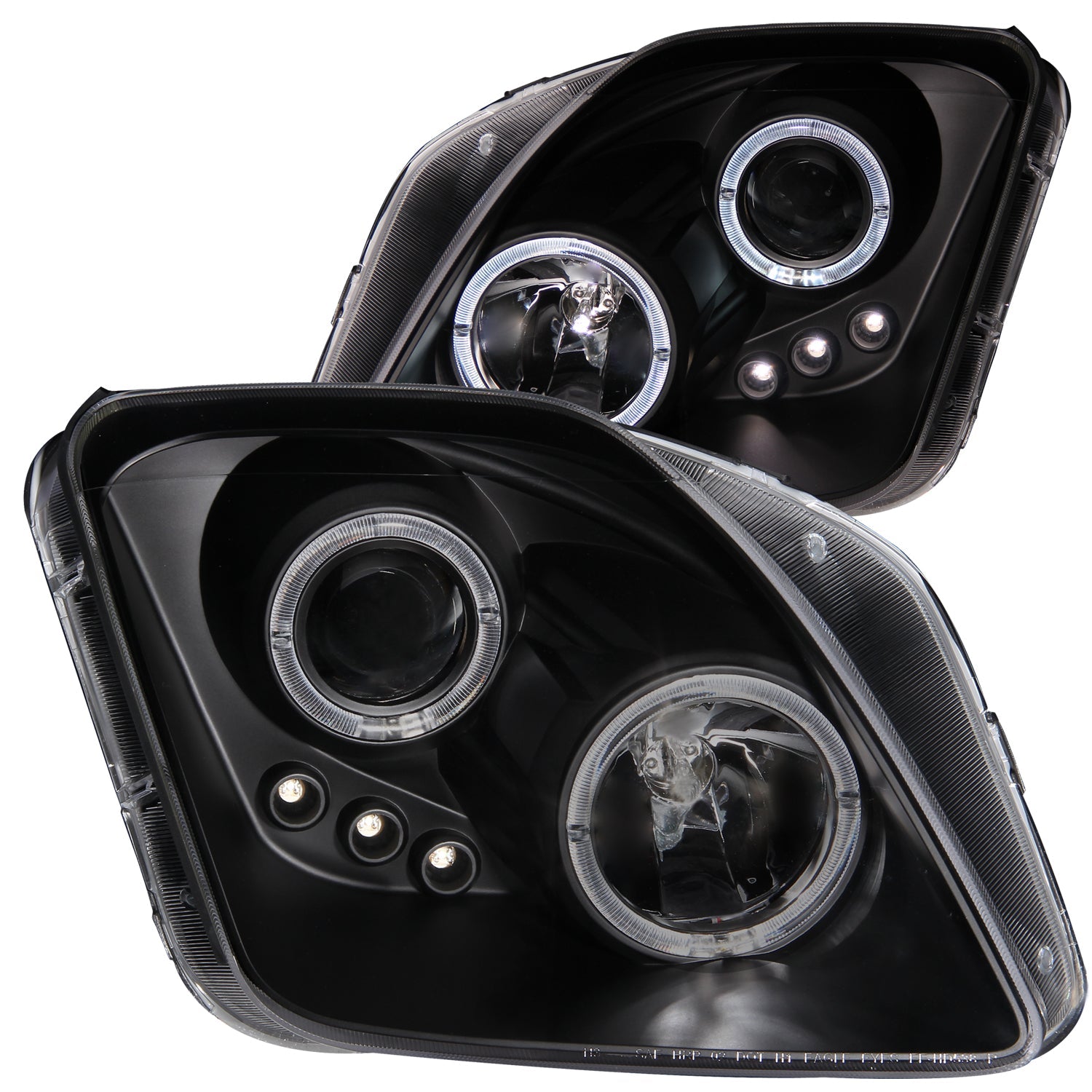 HONDA PRELUDE 97-01 PROJECTOR LED HALO HEADLIGHTS BLACK