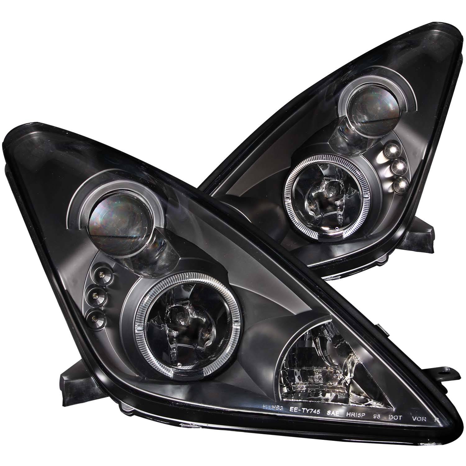 TOYOTA CELICA 00-05 PROJECTOR HEADLIGHTS HALO BLACK (NOT FOR HID MODEL)