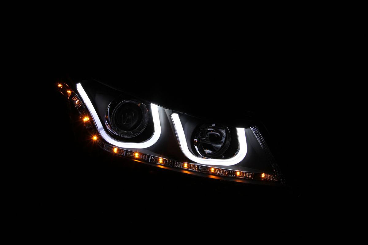 HONDA ACCORD 08-12 4DR PROJECTOR U-BAR HEADLIGHTS BLACK