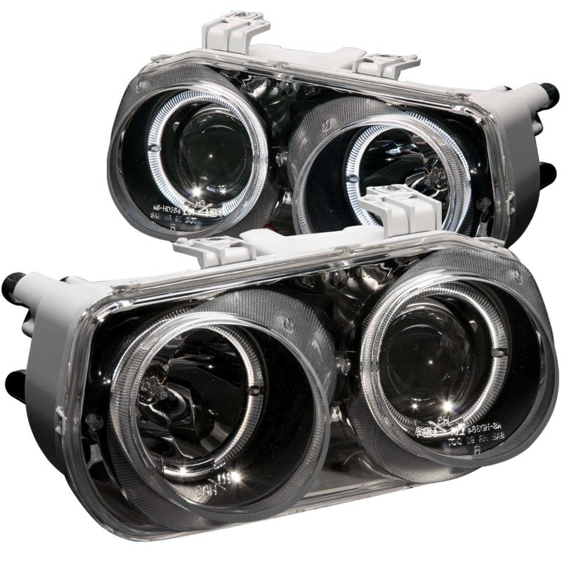 ANZO 1994-1997 Acura Integra Projector Headlights w/ Halo Black-SR1 Performance