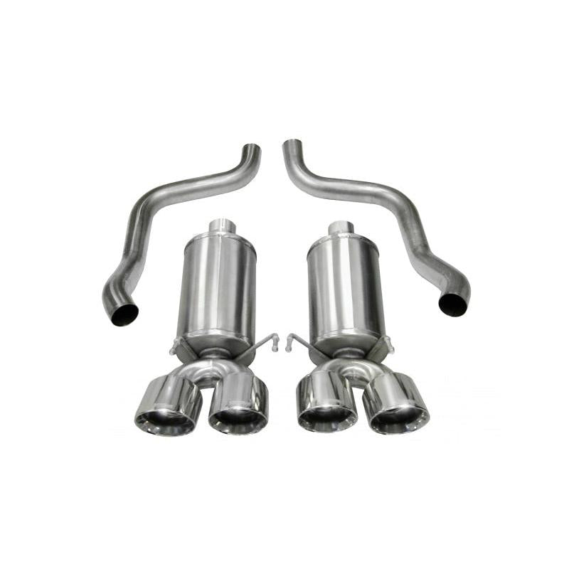 Corsa 2009-2013 Chevrolet Corvette C6 6.2L V8 Polished Xtreme Axle-Back Exhaust-SR1 Performance