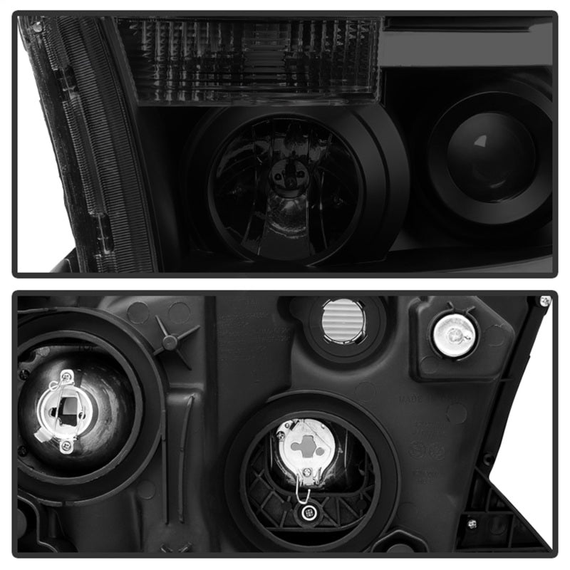 Xtune Toyota Tundra 07-13 LED Light Bar Projector Headlights Black Smoked PRO-JH-TTU07-LED-BSM-SR1 Performance