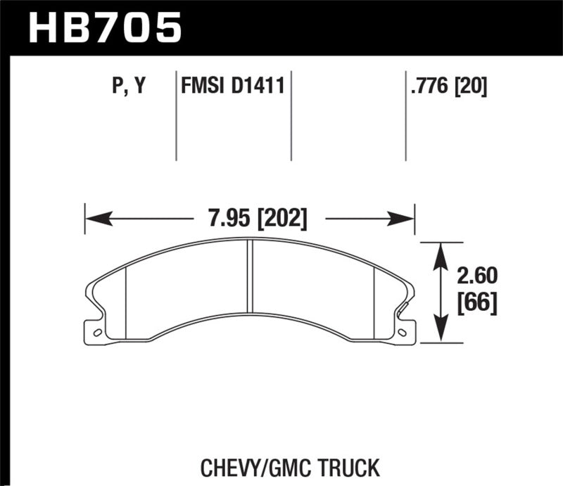 Hawk Chevy/GMC Express/Silverado/Savana/Sierra 15/25/35/4500 SuperDuty Rear LTS Brake Pads-SR1 Performance